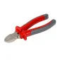 Diagonal Side Cutting Pliers 180 mm, Drop Forged, Hardened, Satin Finish, Heavy Duty, Grey Plastic and Dark Blue Rubber Grip, Proline