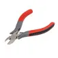 Mini Side Cutting Pliers 110 mm, Drop Forged, Hardened, Flat Spring, Satin Finish, Red Plastic Handles with Black Anti-Slip Material, Proline
