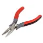 Combination Pliers 120 mm with Side Cutter and Spring, Rounded Jaw, Textured, Drop Forged, Hardened, Satin Finish, Red Plastic with Black Anti-Slip Grip, Proline