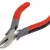 Bent Nose Mini Pliers 120 mm, Drop Forged, Hardened, Flat Spring, Satin Finish, Red Plastic with Black Anti-Slip Material, Proline