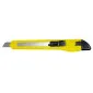 130 mm Utility Knife 9 mm Yellow Body with Black End and Locking Push Button.