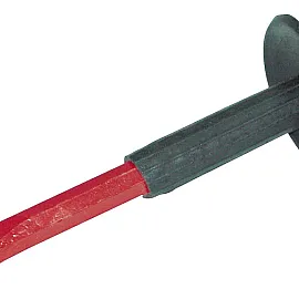 Platt Kallmejsel 300 mm, Smidd, Sexkantsskaft, Röd med Svart Gummigrepp, Mega