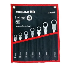 Combination Wrench set, 7 Pieces 8-19 mm 72 Teeth, Proline HD