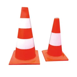 White-Red Road Bollard 50 cm Reflective Fluoroescen