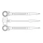 Ratchet Scaffold Spanner 19 x 22 mm, Proline