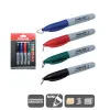 Permanentpenna MINI 4st (svart, blå, röd, grön), Proline
