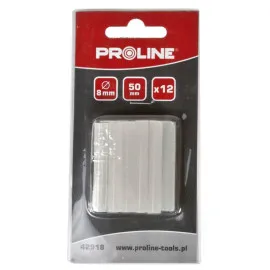 Glue Sticks 8 mm, Clear, 12pcs x 100 mm, Proline