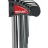 9-Piece Ball End HEX Key set with Long Keys, Satin Finish in Folding Black Plastic Holder, CV Steel, Sizes: 1.5; 2.0; 2.5; 3.0; 4.0; 5.0; 6.0; 8.0; 10.0, Proline