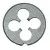Dies. Carbon Steel. Packed in Round Transparent Plastic Box with Label with Description Etc. Size 3 mm.