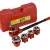 5Pc Ratchet Die set (3/8 , 12 , 34, 1, 1.1/4 ) in Red Blow Case. Label On and Shrink Wrapped.