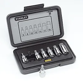 Bitshylsor HEX 1/2, sats 7 st. 6-19 mm