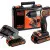 Skruvdragare / Borrmaskin, sladdlös, AUTOSENSE 18V 1.5AH, 2 batterier, väska, Black+Decker