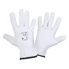 Handskar, äkta getskin, vita, st. 11, CE, EN 420, LAHTI PRO L2710