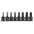 Bits, slaghylsa TORX 1/2, sats 8st T30-T80, Proline