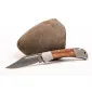 Folding Universal Knife 80 mm with Wooden Handle, Stainless Steel, Proline
