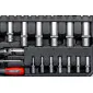 Socket set 150 pcs 1/41/23/84-32 mm, Proline