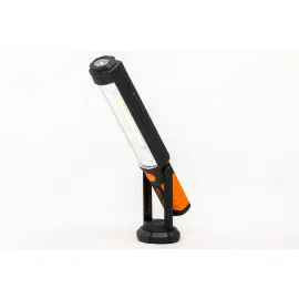 Starkt arbetslampa COB LED 450LM + 25LM varningsblink, laddbar, magnet och krok, USB