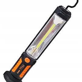 Starkt arbetslampa COB LED 450LM + 25LM varningsblink, laddbar, magnet och krok, USB