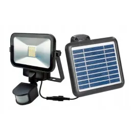Kompakt LED strålkastare 500 LM av hög kvalitet, med solpanel, rörelsesensor, multifunktion, IP65, slim, Capral
