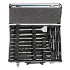 Betongborr + mejsel SDS-Plus , sats 17delar i en väska, MAKITA D-42444