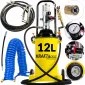 Smörjpump 12L tryckluftsdriven, komplett sats med tillbehör