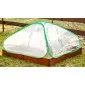 Plastväxthus med hyllor, snygg rund kompaktmodell (sexkantig) diam. 193 cm, höjd 225 cm grön transparent (odlingstält, växthustält)
