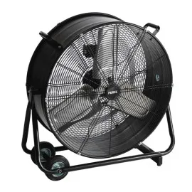 Kraftfull industrifläkt 60 cm (24) 330W, trumfläkt golvmodell med hjul, svart pulverlackad, 7128 m³/h, Perel