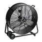 Kraftfull industrifläkt 60 cm (24) 330W, trumfläkt golvmodell med hjul, svart pulverlackad, 7128 m³/h, Perel
