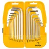 Insexnycklar TORX med hål och sexkant, sats 18st, T10-T50, 1-10 mm, CrV, TOPEX