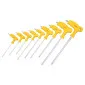 Insexnycklar TORX mws hål, sats 9st, 5-kantiga med T-handtag T10-T50 CrV, TOPEX