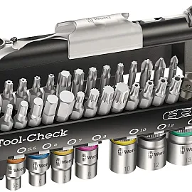 Spärrhandtag verktygsstas 38 delar, Zyklop Mini Tool-Check Automotive 1, WERA