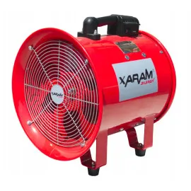 Industrifläkt Byggfläkt Bärbar 500W 3900m³/h 385Pa IP54 Orange, Xaram Energy