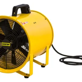 Bärbar Industrifläkt 350W 3900 m³/h, Gul Pulverlackad Stål, Rörmodell IP44, Master