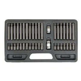 TORX and HEX Bit set T20-T55, M5-M12, HEX 4-12, 40 Pieces, S2, Proline