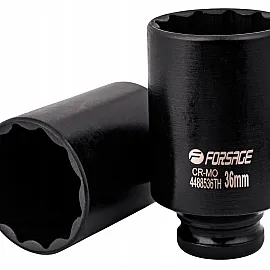 12-kantig lång krafthylsa 1/236 mm CrMo, FORSAGE