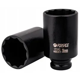 12 Pt Deep Power Socket Crv 1/236 mm Crmo Forsage