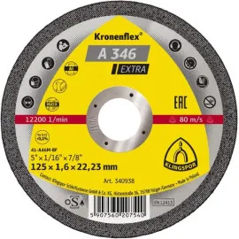 Kapskiva för metall 10st 125 x 1.6 x 22 Kroneflex A346, Klingspor