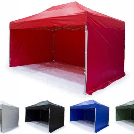 Professional Pop-Up Tent 3 x 4.5m Aluminium A40 Premium PVC 320g/m² UV50+ EU, Plinth