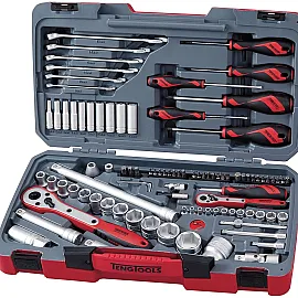 Verktygsstas 1/41/2, 95 delar i en tålig plastväska, TENG Tools