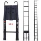 Teleskopstege 290-620 cm, kompakt utfällbart stege, aluminium, max 150 kg, CE