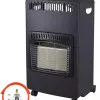 Infraröd gaskamin, 4, 2kW gasolkamin med svensk gasregulator, slang, hoppfällbar