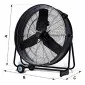industrial mobile fan 75 cm 14940 m³/h, EBERG