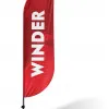 Reklamflaggor, beachflagga med mast och tryck på 260 x 60 cm