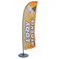 Reklamflaggor, beachflagga med mast och tryck på 260 x 60 cm
