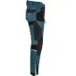 Work trousers, slim fit, turquoise and black with stretch inserts, carpenter pants, CE, LAHTI.