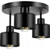 Metal Ceiling Lamp, 3 x E27, Ø 30 cm, Height 23 cm, IP 20, Class I, Luxolar