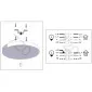 Metal ceiling lamp, Luxolar 382, 3 x E27