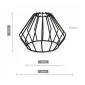 Metal Ceiling Lamp in Rustic Industrial Design