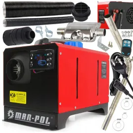 Dieselvärmare, mobil oljedriven värmefläkt 8kW 12V / 230V varmluftsfläkt