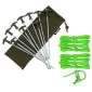 Heavy-duty tent pegs 10pcs (tent stakes), 30 cm long screw-in with handles and strong self-luminous guyline (tent rope) 4 x 3m